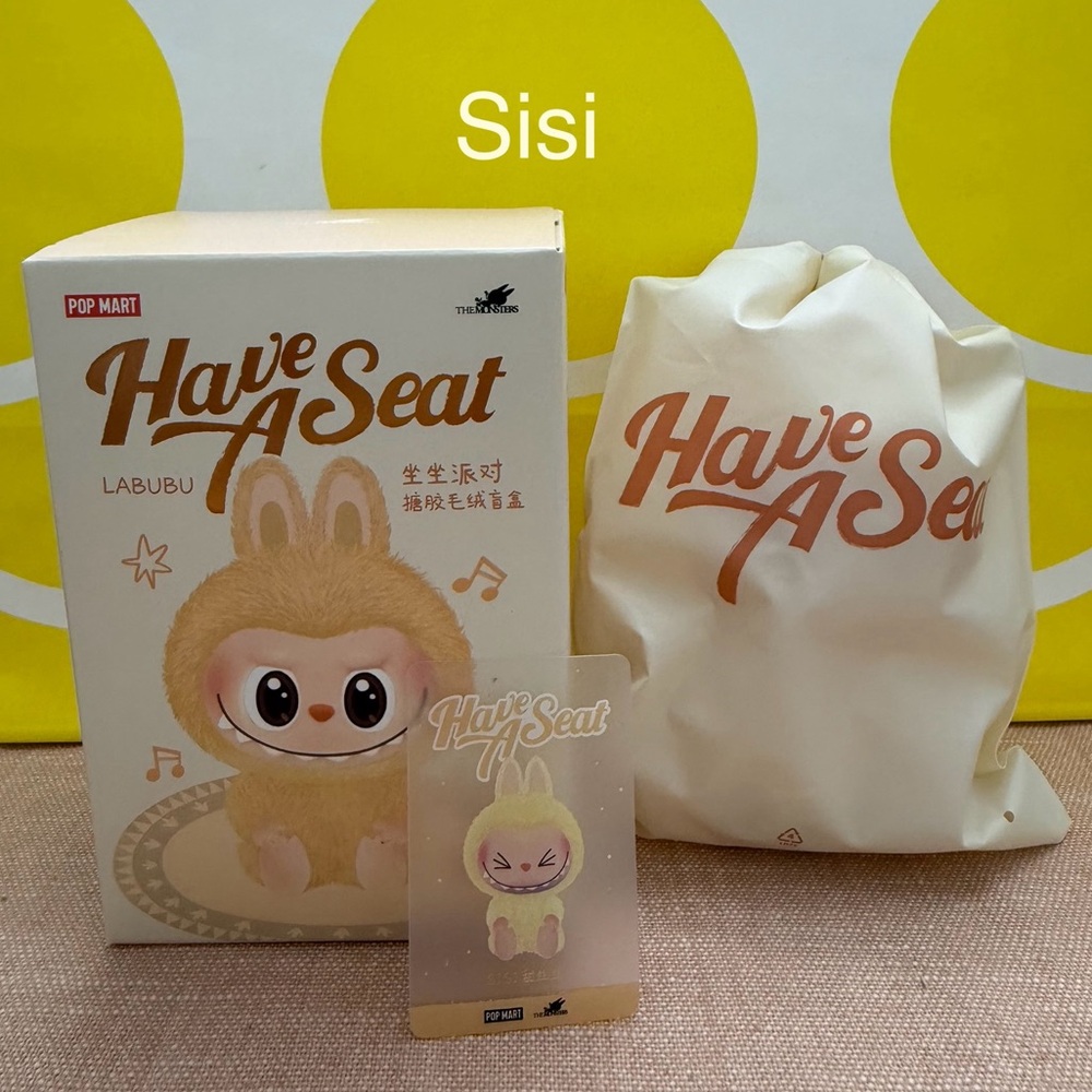 ⭐️SOLD⭐️ Pop Mart Labubu Sisi Have A Seat Doll - Yellow